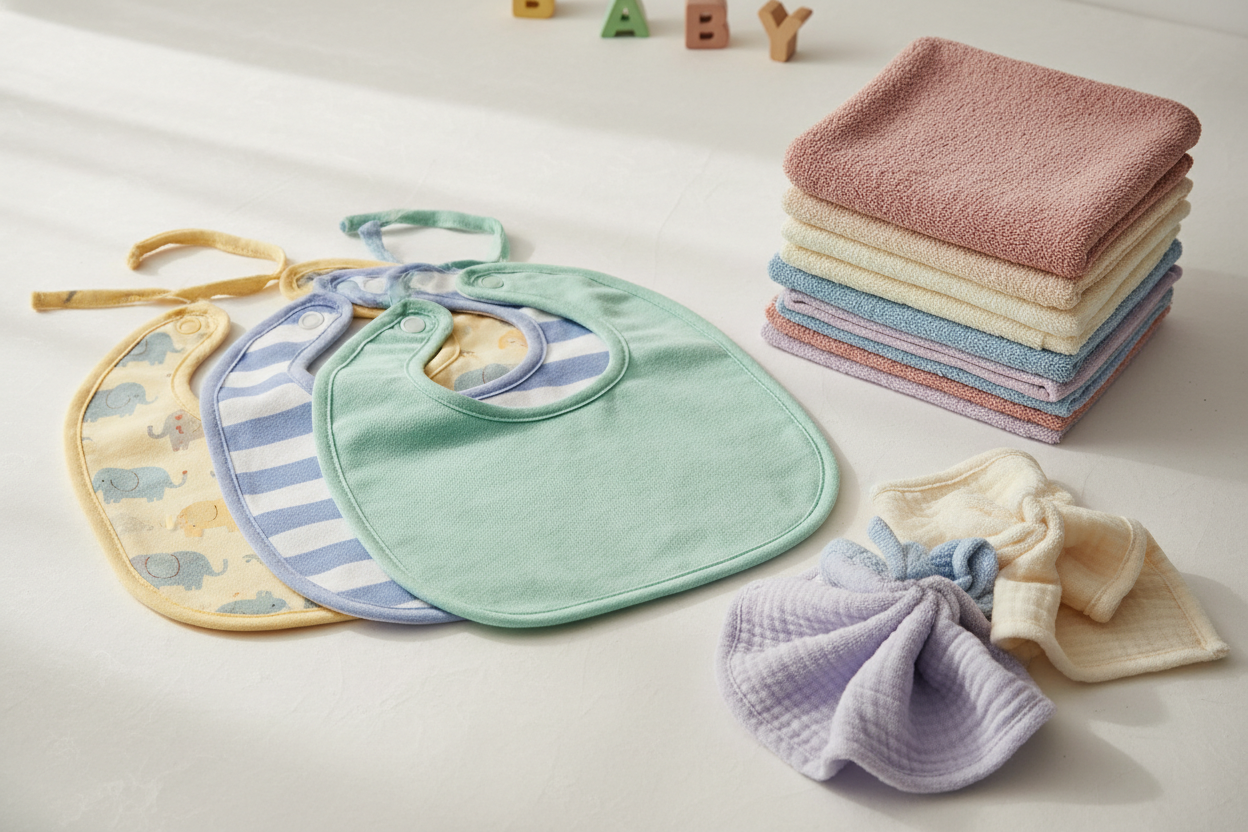 Bibs & washcloth