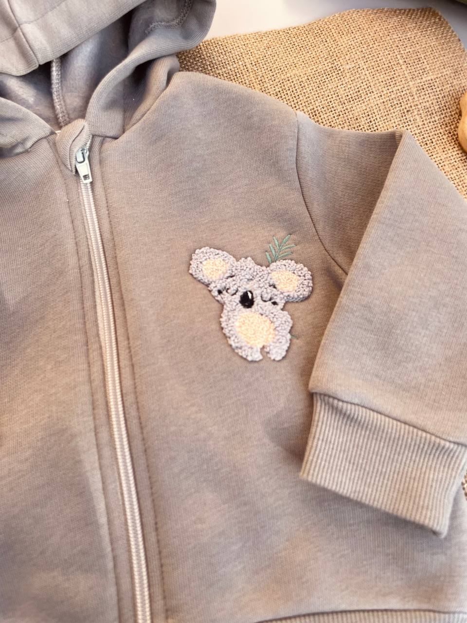 Grey Cotton Fleeced Pyjama