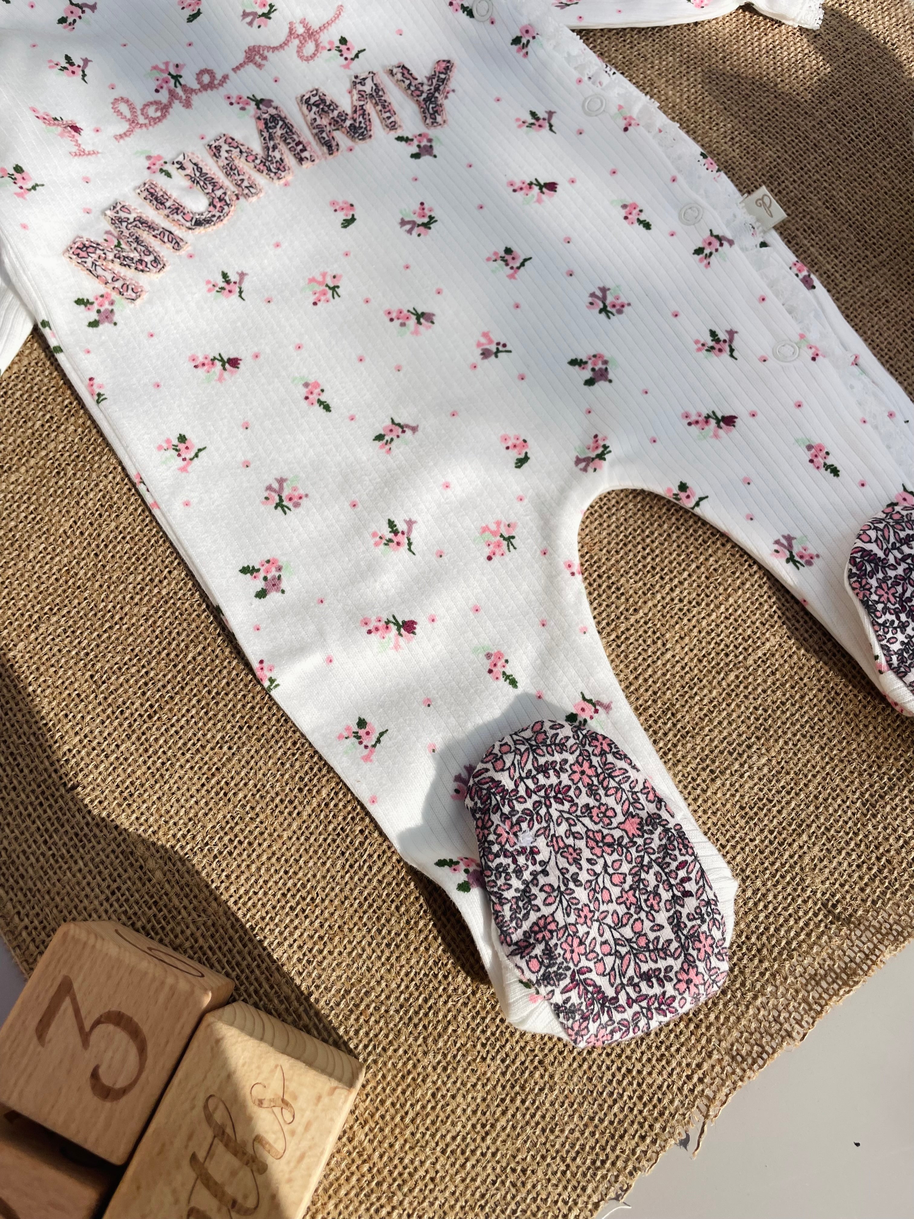 I Love Mummy Cotton Overall With Hat