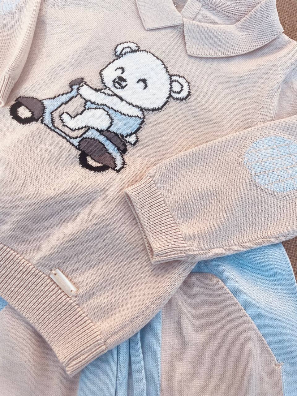 Blue And Beige Survetement