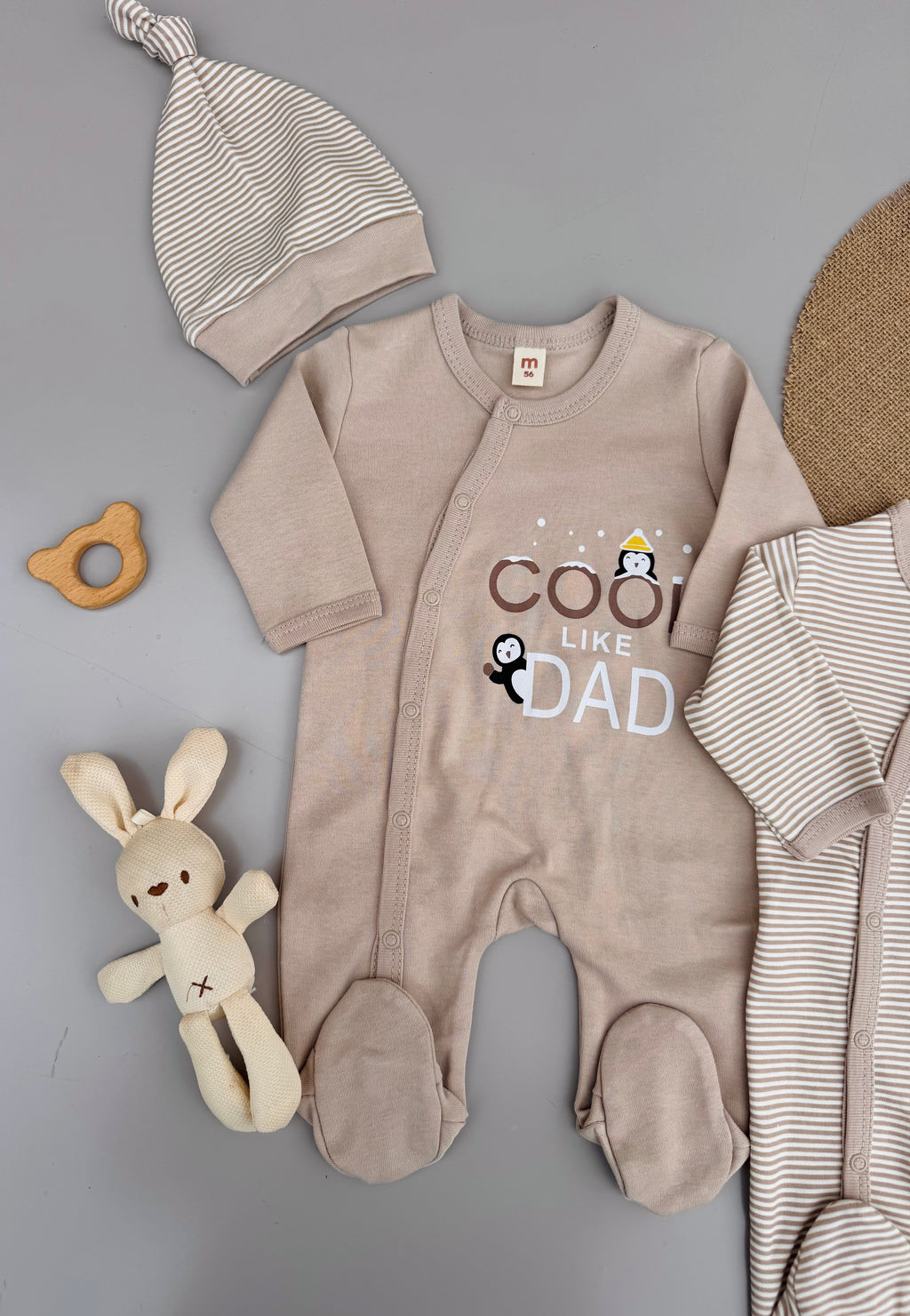 Cool like Mum / Dad Beige cotton overall