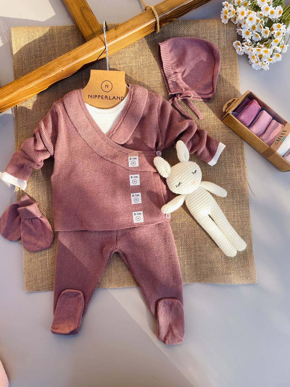 Berry Knitted Cotton Set 5 Pcs