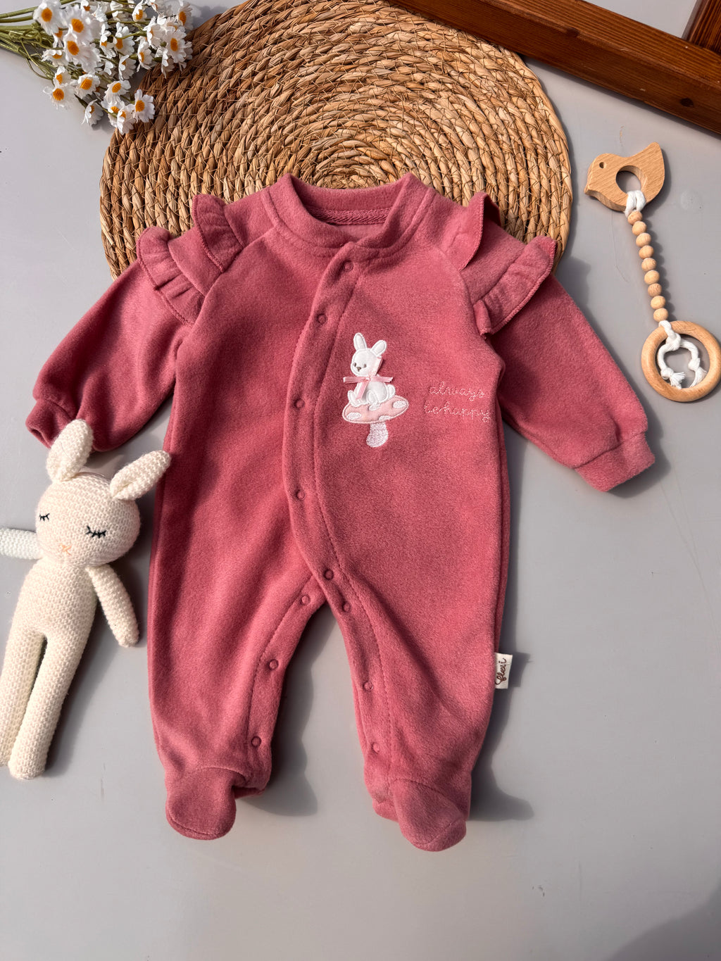 Cherry Mohair Overall