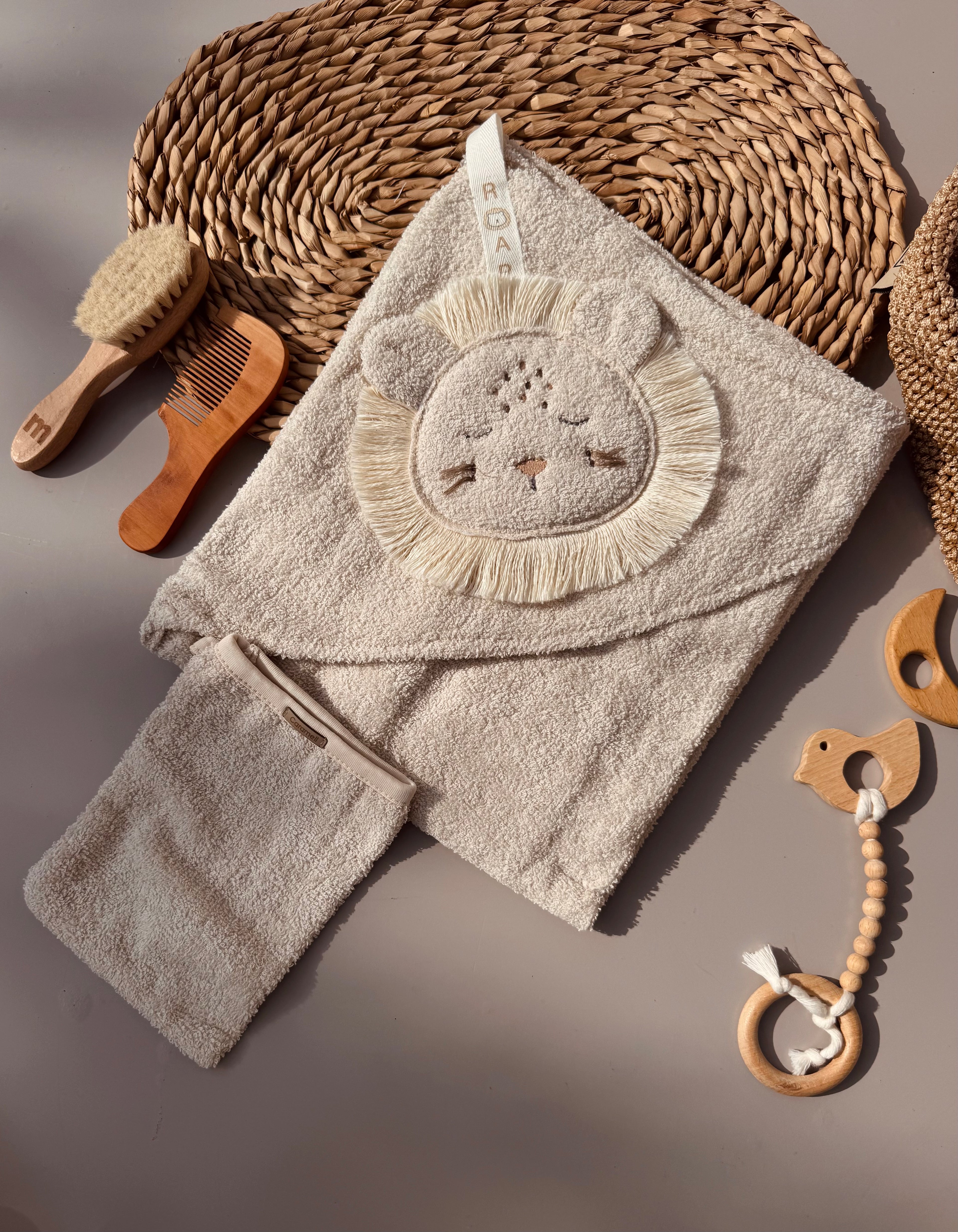 Beige Lion Caramell Bath Towel