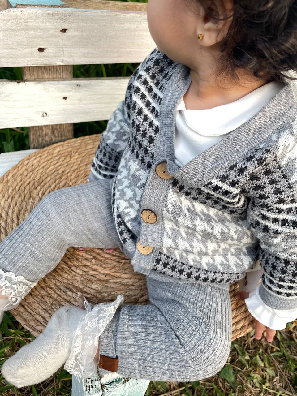 Grey Wool Set 2 Pieces