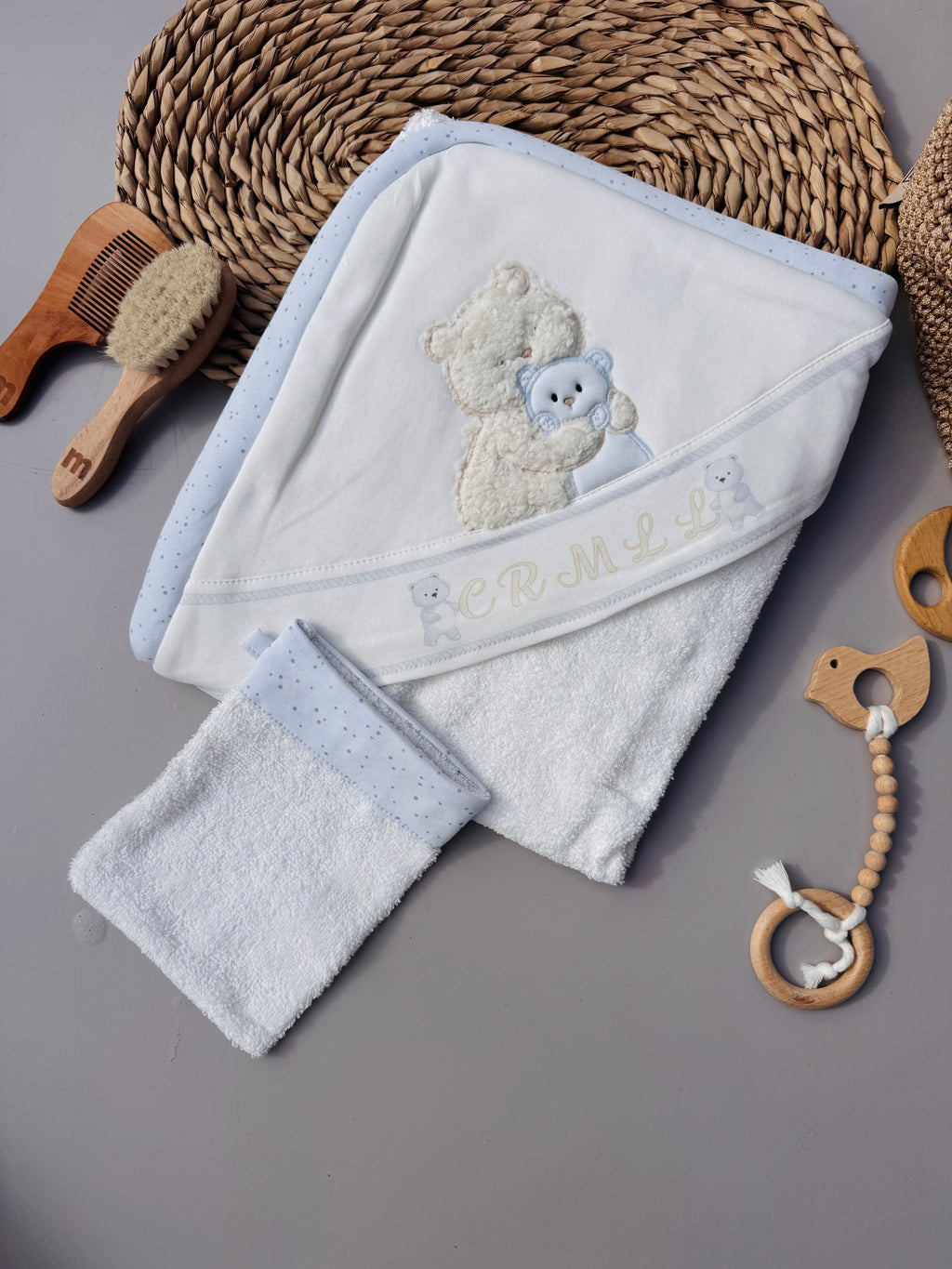 Blue Bears Caramell Bath Towel