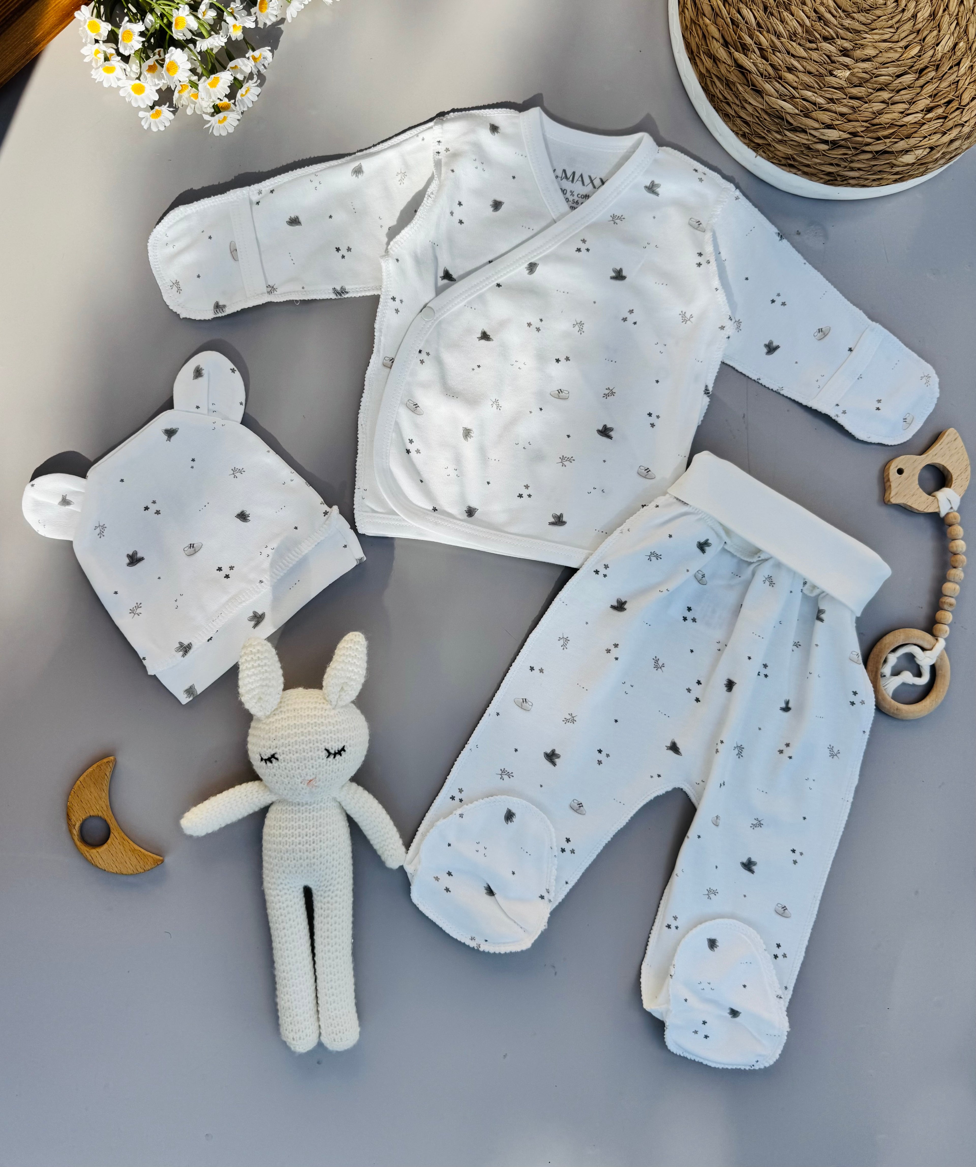 White Cotton Basic Set 3 Pcs