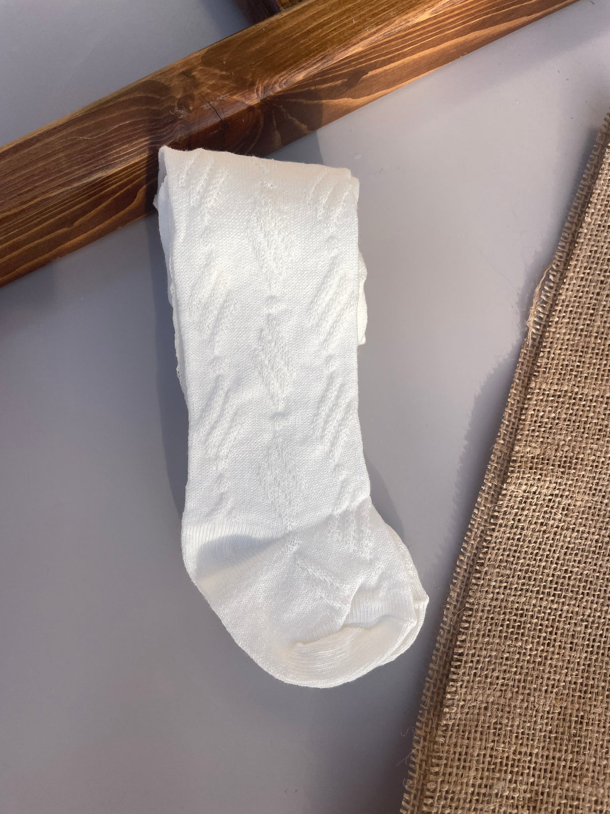 Off-white Cotton Baby Tights