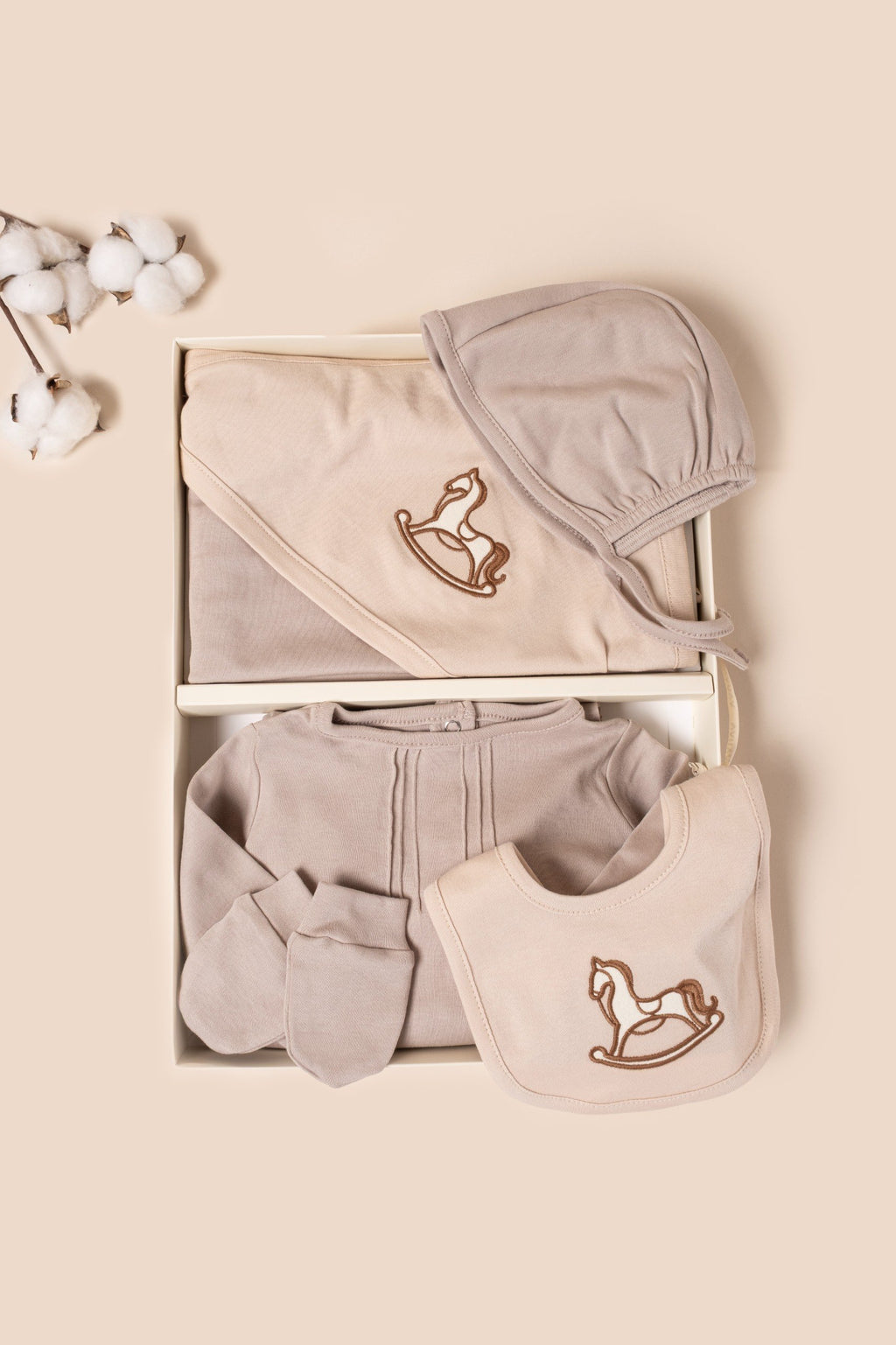 Beige horse Cotton Hospital Set 7 Pcs
