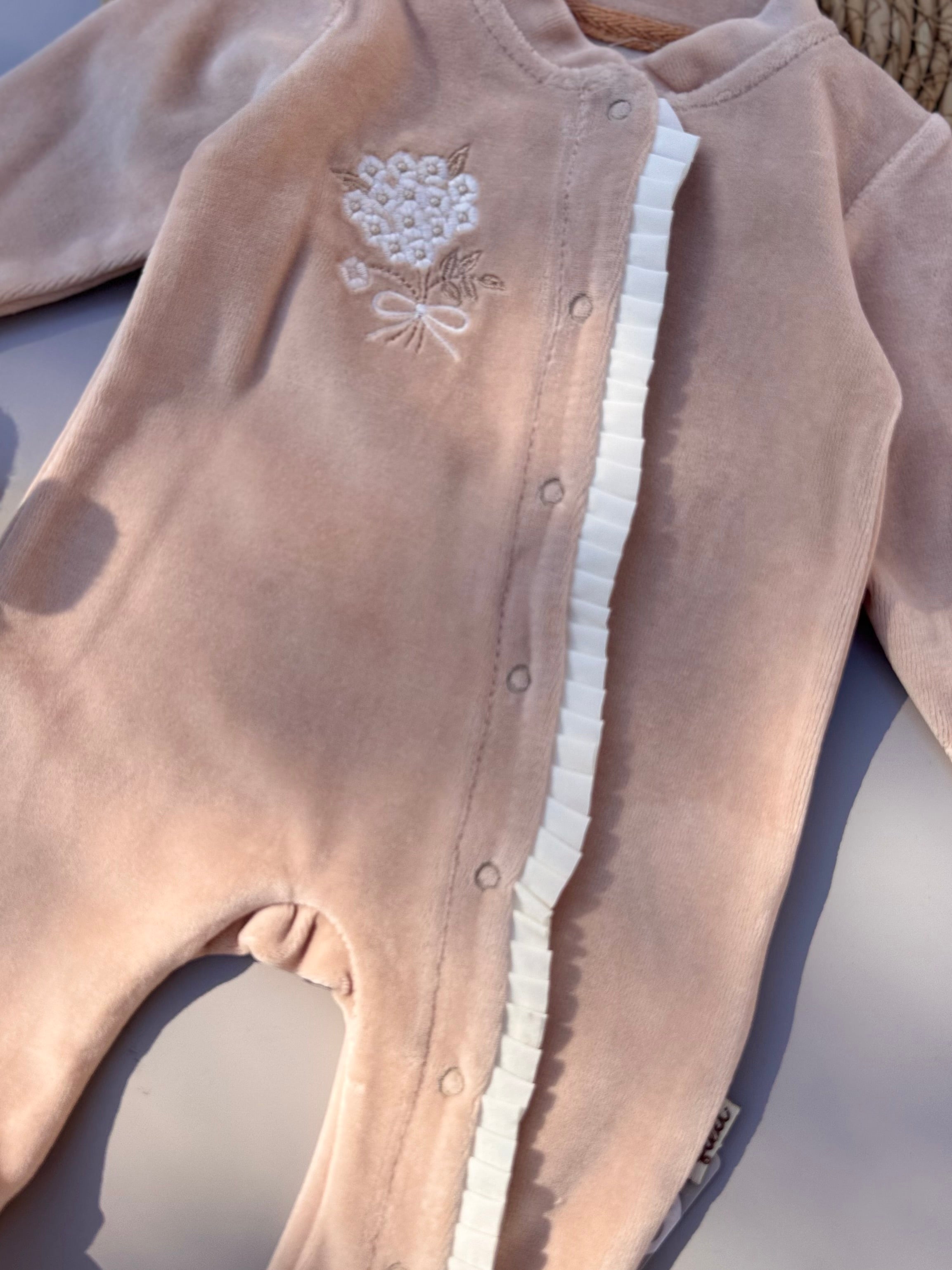Somon Flowers velvet Overall