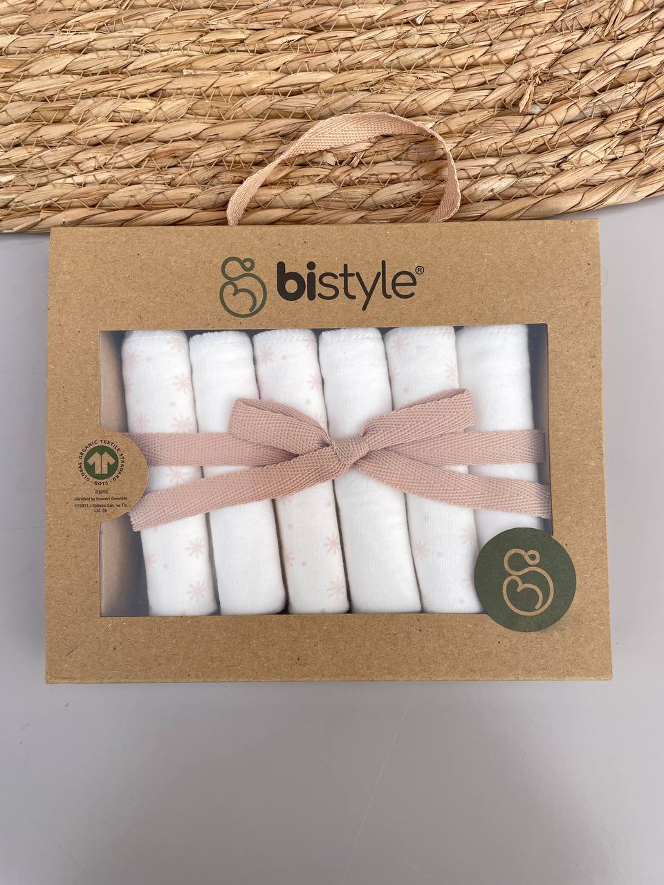 White Stars Organic Cotton Burping Pads