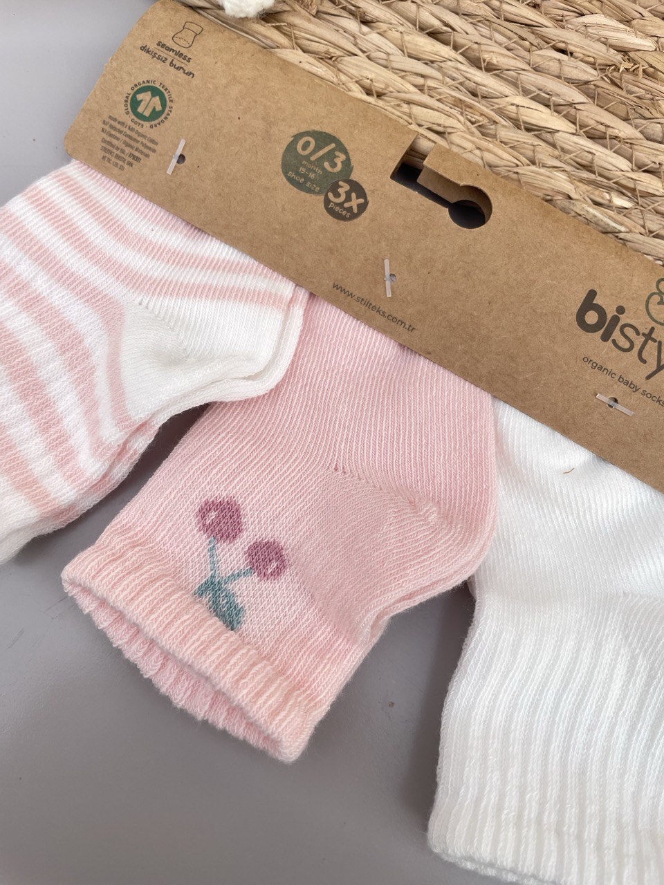 Cherry Organic Cotton Socks
