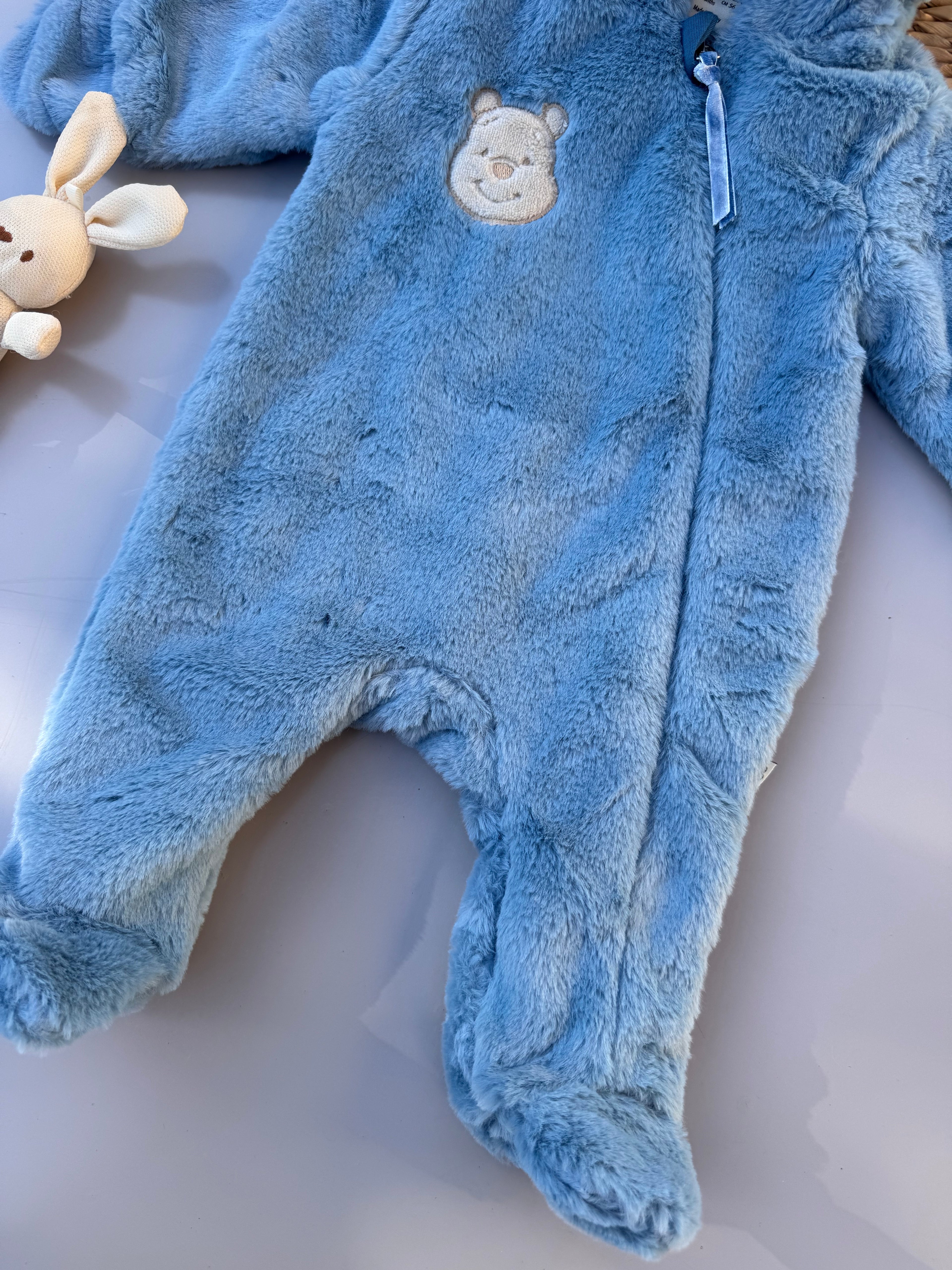 Blue Fur Teddy Overall