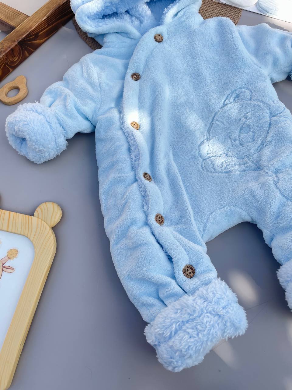 Blue Bear Fur Overall