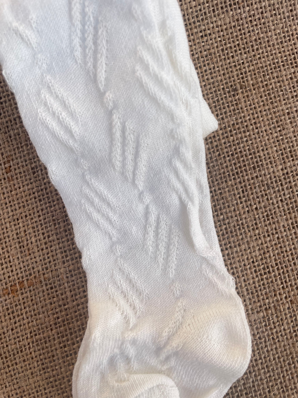 Off-white Cotton Baby Tights