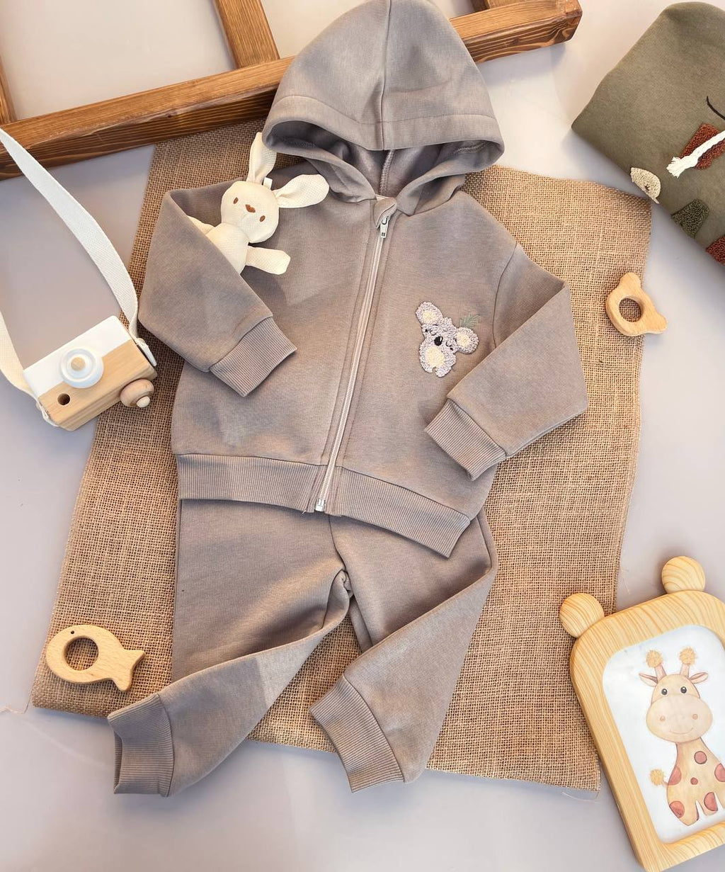 Grey Cotton Fleeced Pyjama