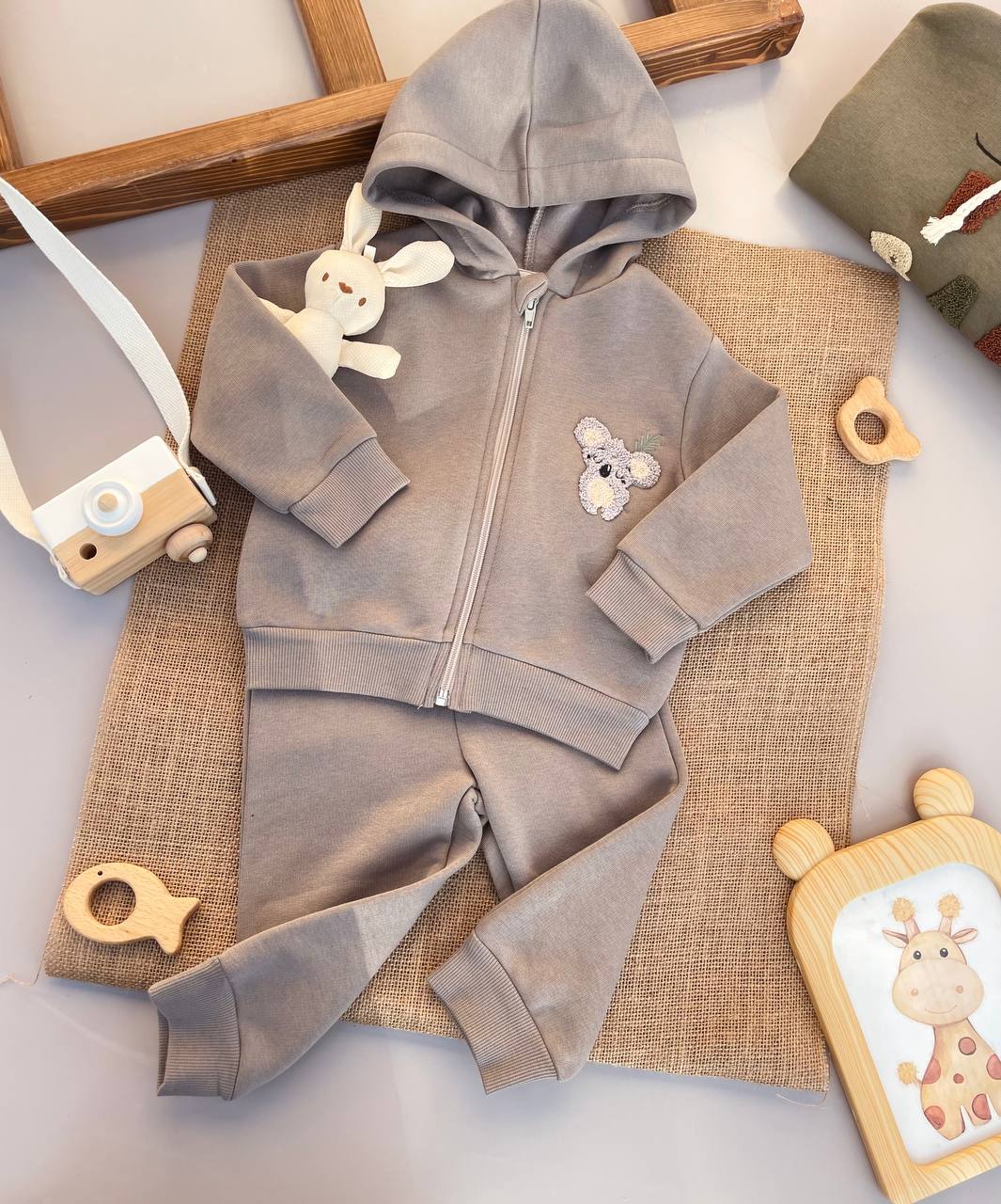 Grey Cotton Fleeced Pyjama
