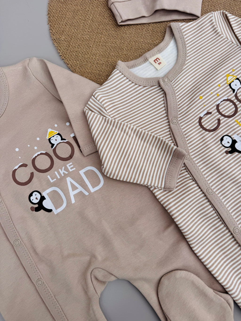 Cool like Mum / Dad Beige cotton overall