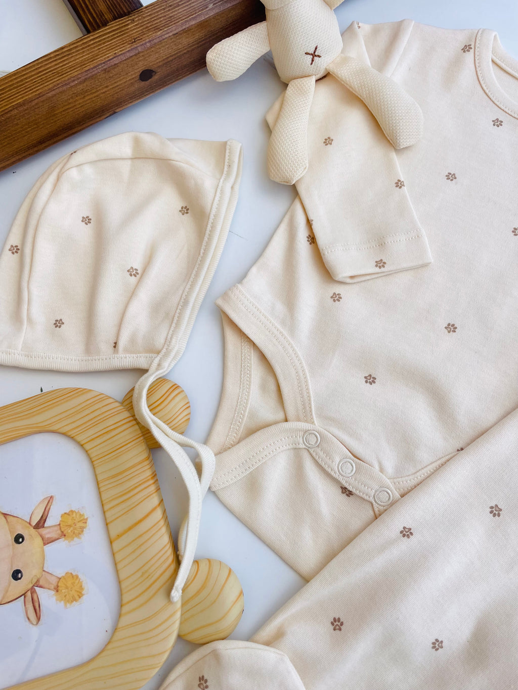 Beige Cotton Basic Set 3 pcs