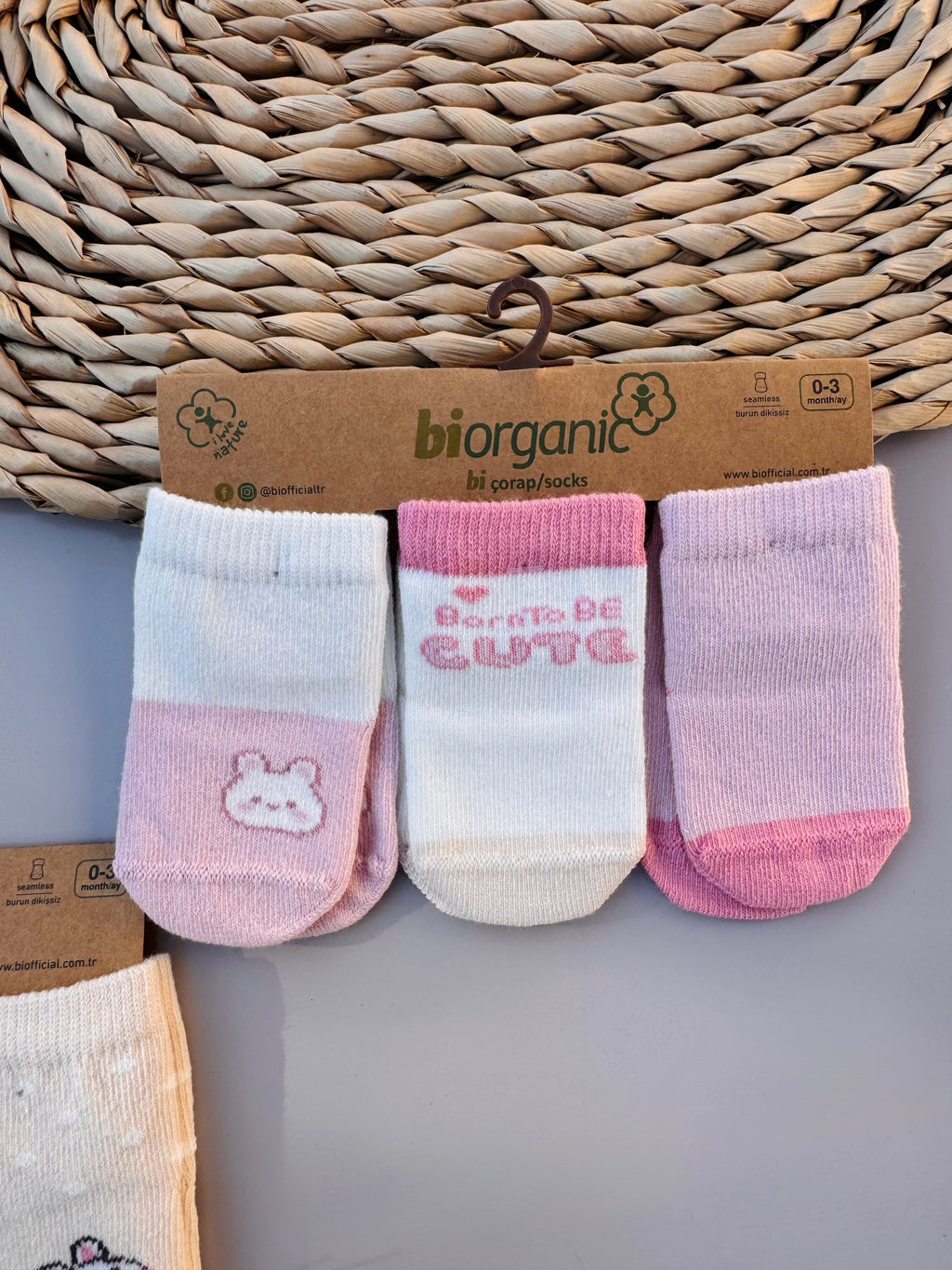 Bi Organic Rabbit socks 3 pairs