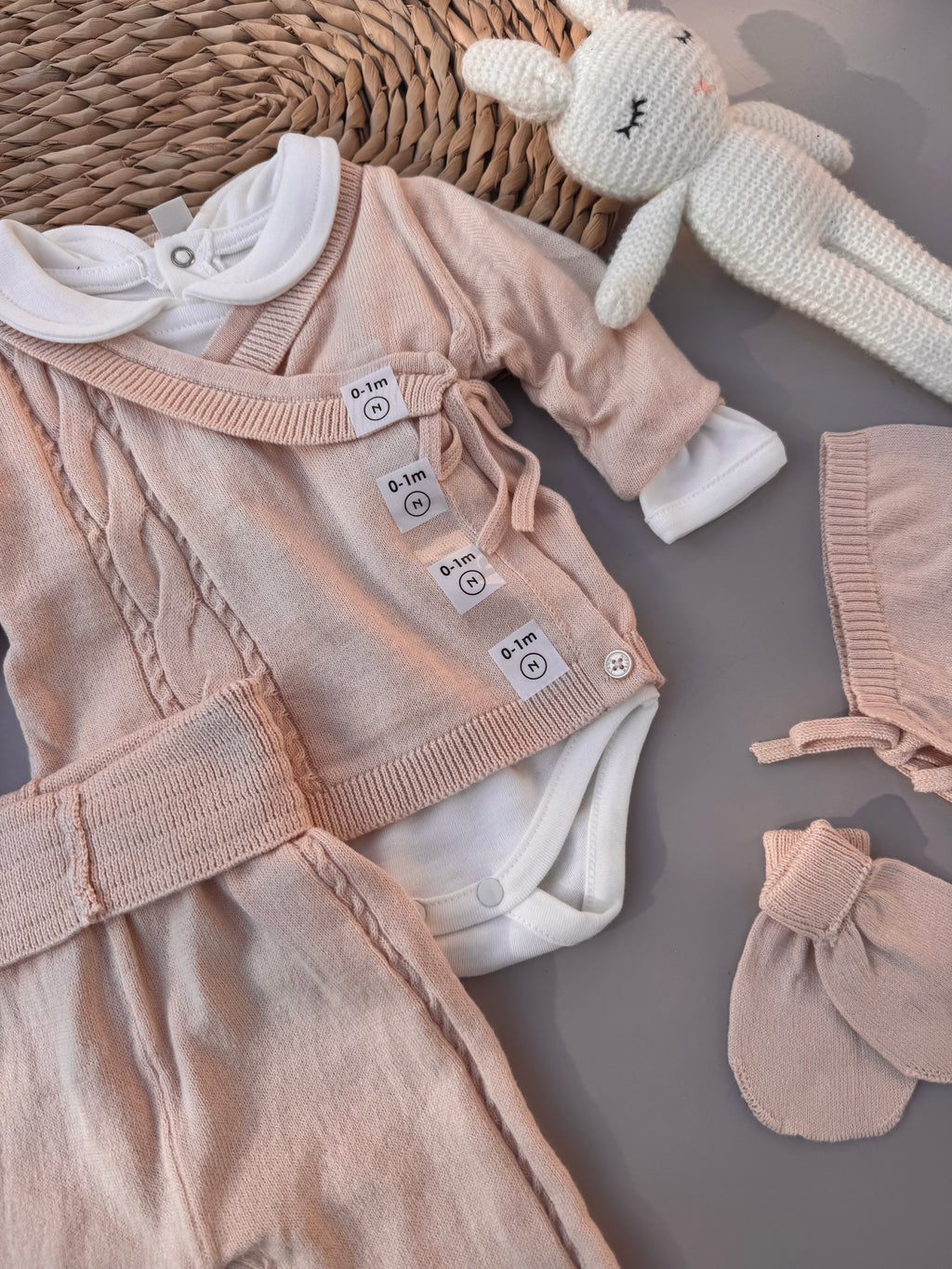 Beige tricot set 5 pcs