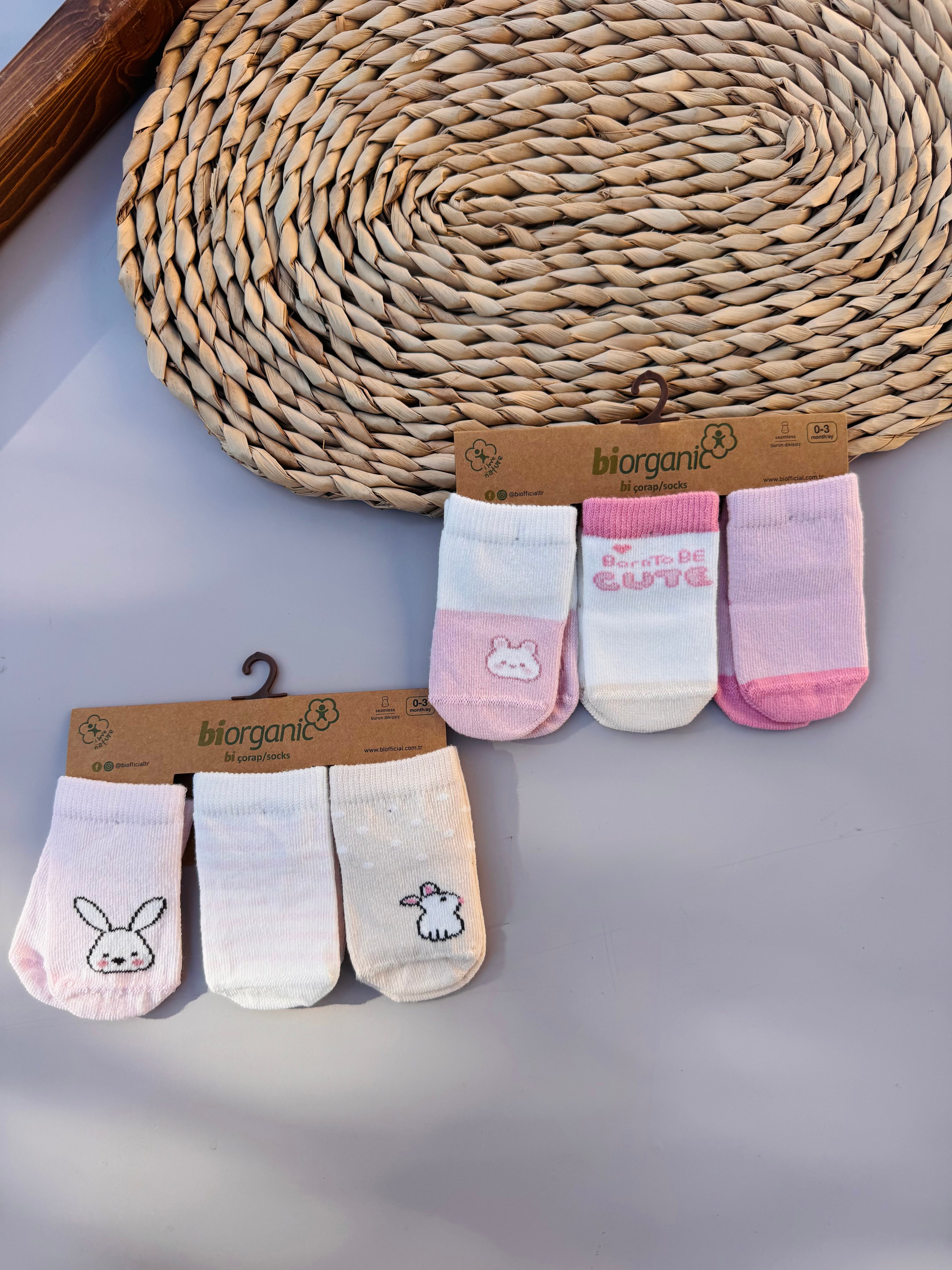 Bi Organic Rabbit socks 3 pairs
