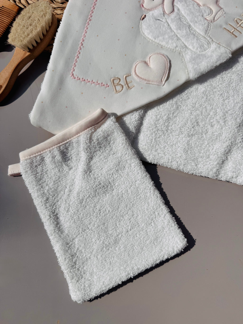 Pink Bears Caramell Bath Towel