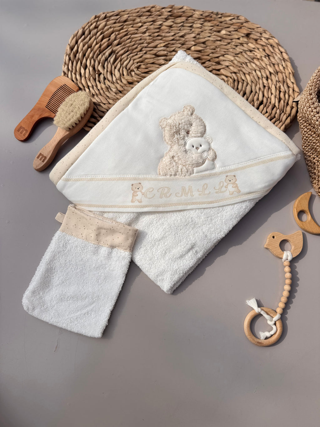 Beige Bears Caramell Bath Towel