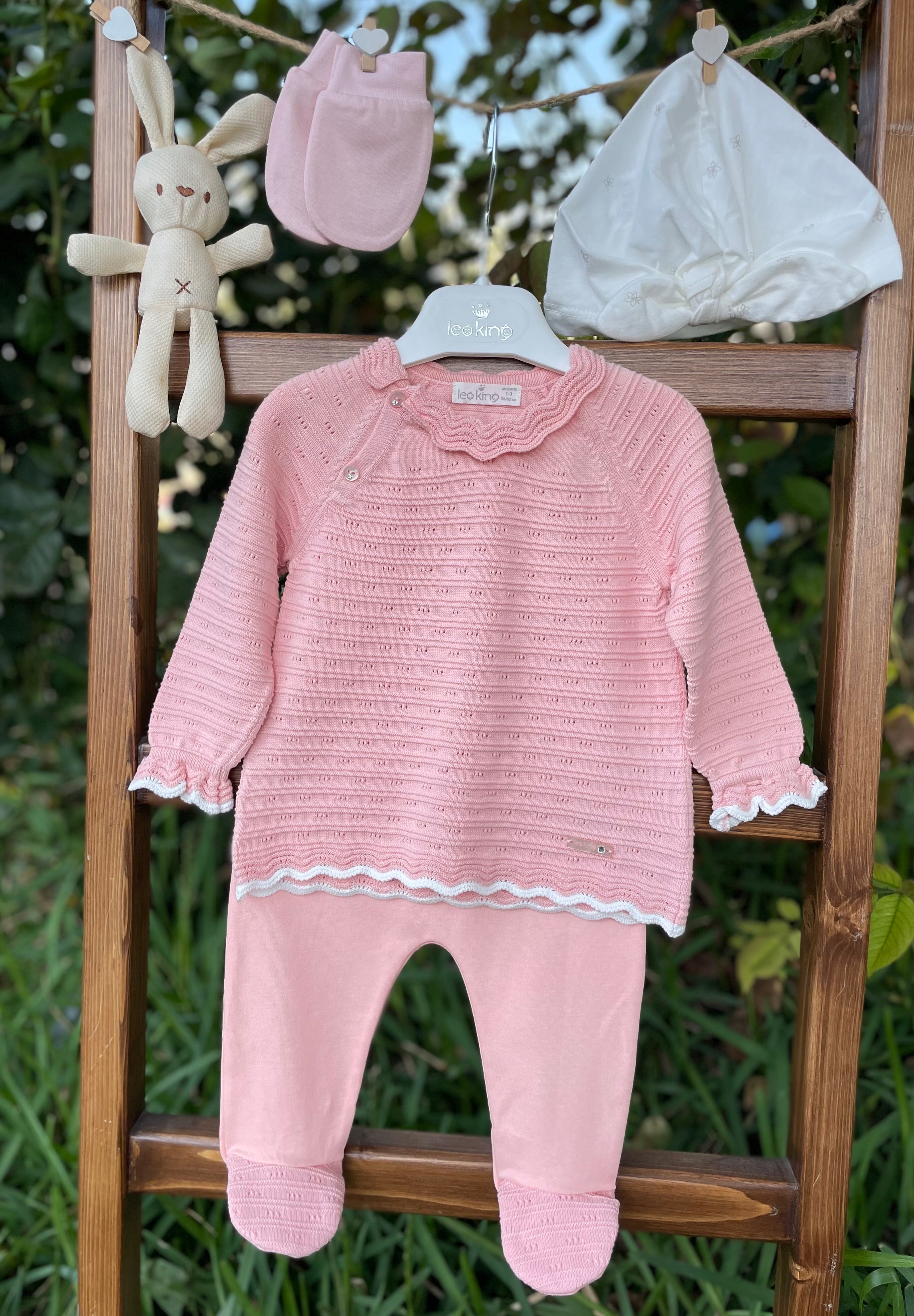 Salmon organic cotton set 2 pcs