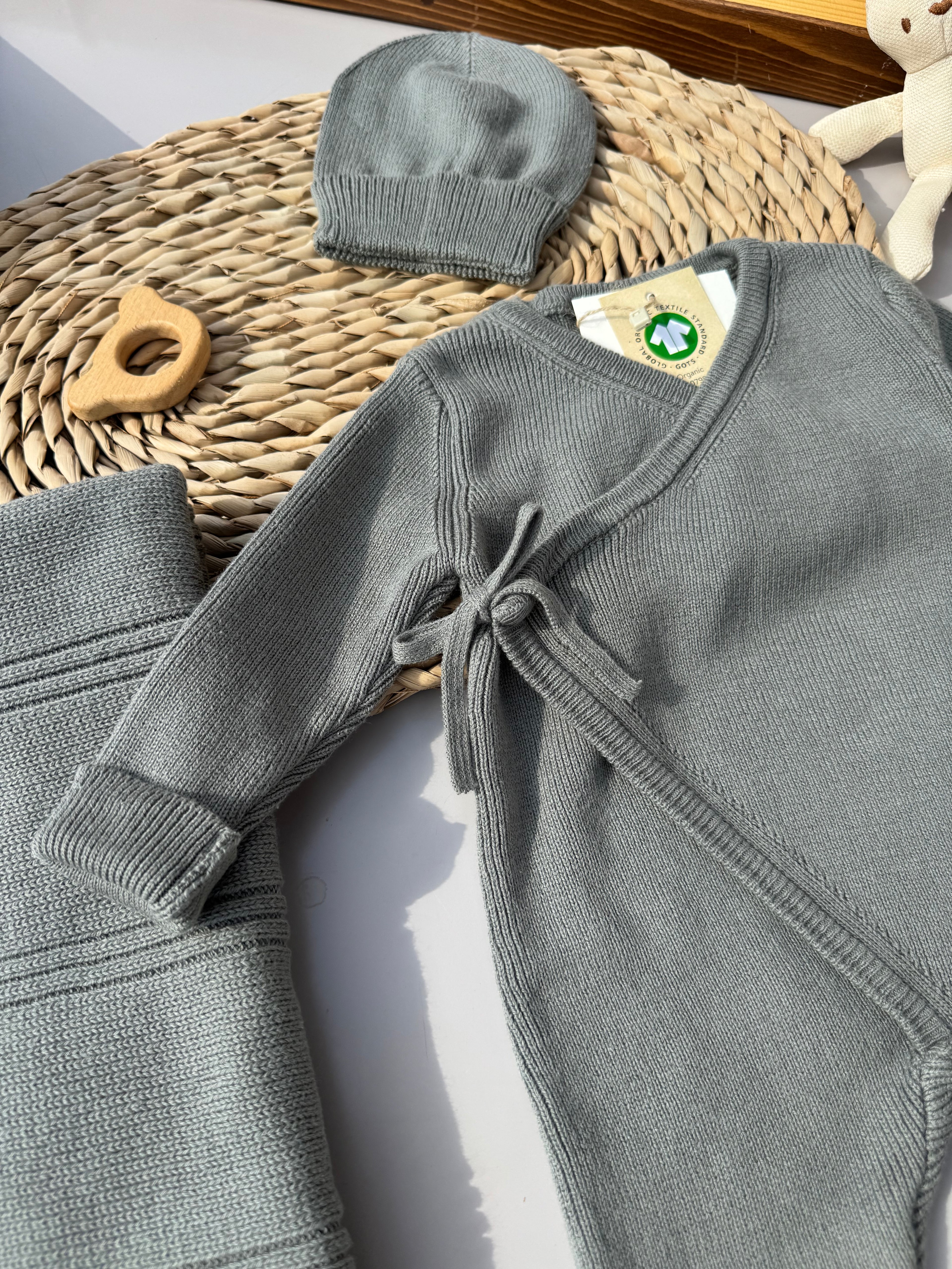 Olive color organic cotton GOTS Certified Hospital Set