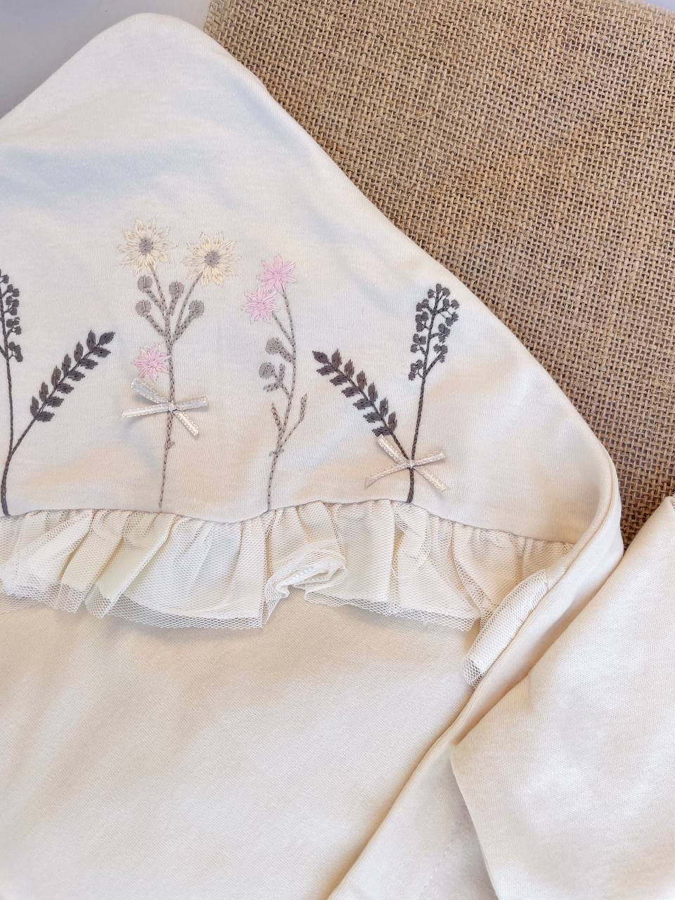 Beige flowers Hospital set 10 Pcs