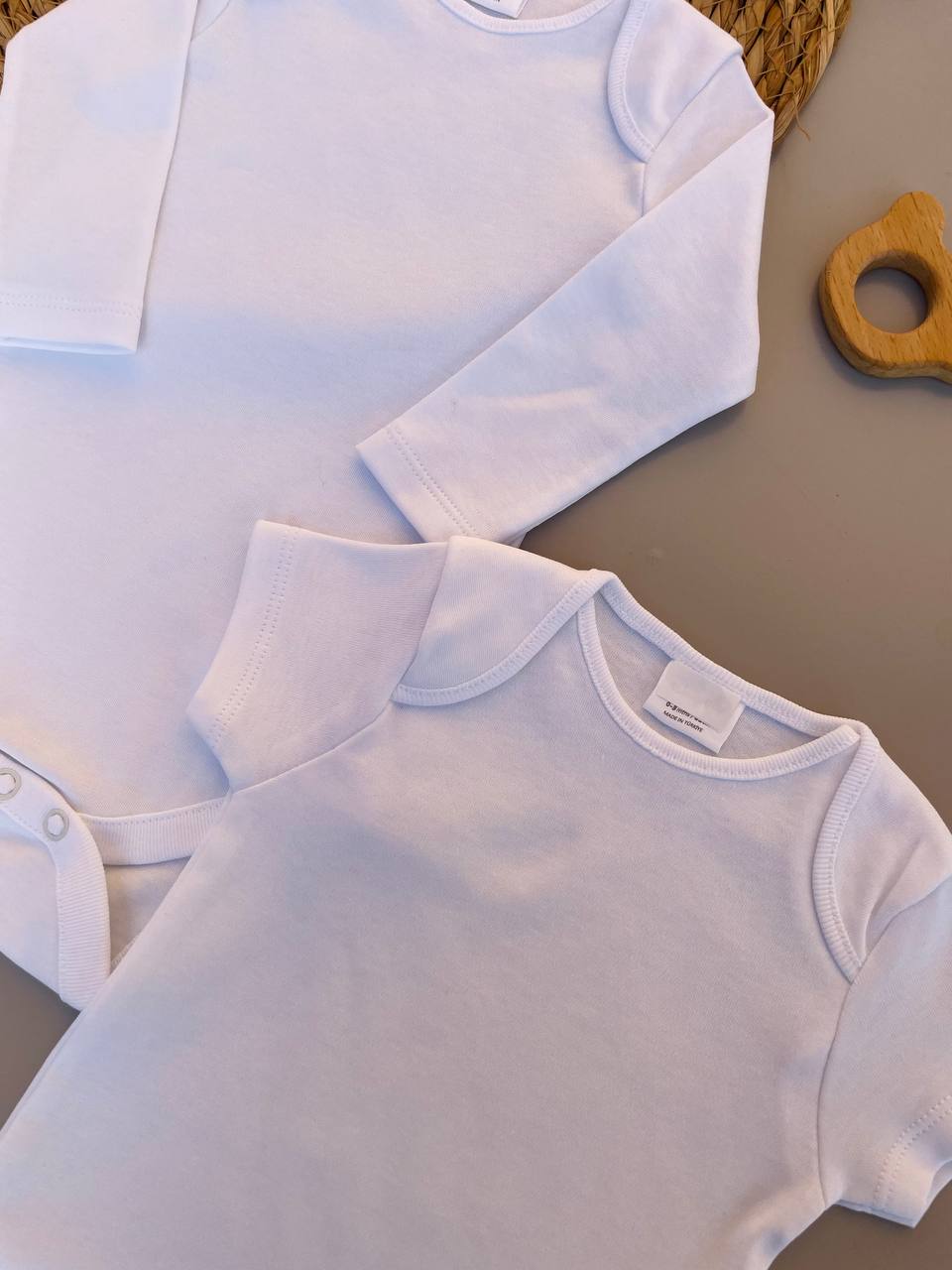 White Cotton 1 layer Bodysuit