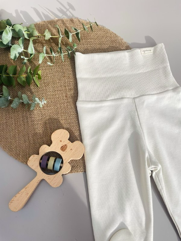 Nude Organic Cotton High Waisted Footed  Pants