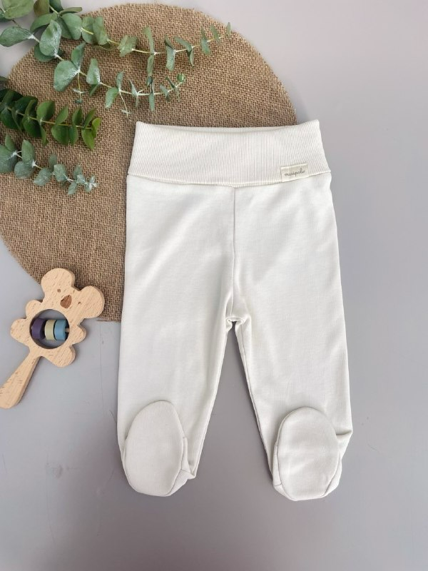 Nude Organic Cotton High Waisted Footed  Pants