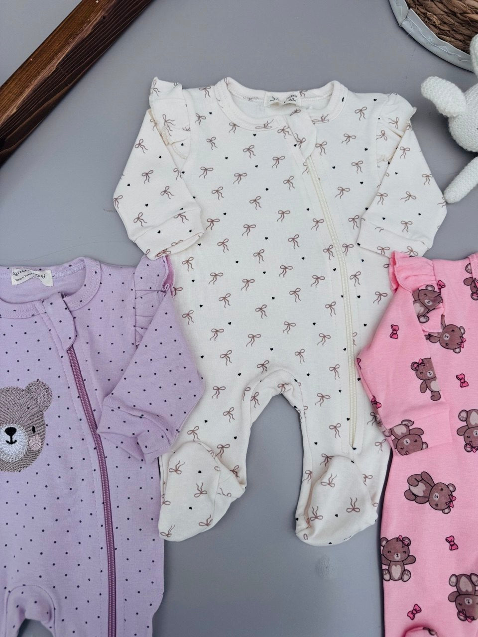 100% cotton 3 zipper Overalls