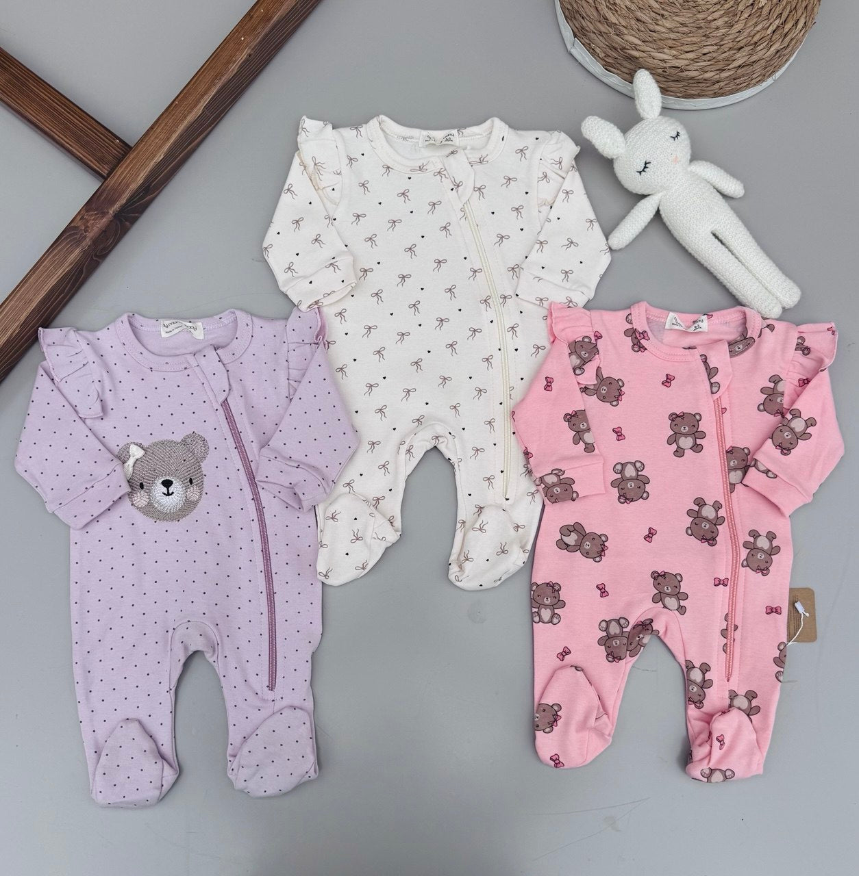 100% cotton 3 zipper Overalls