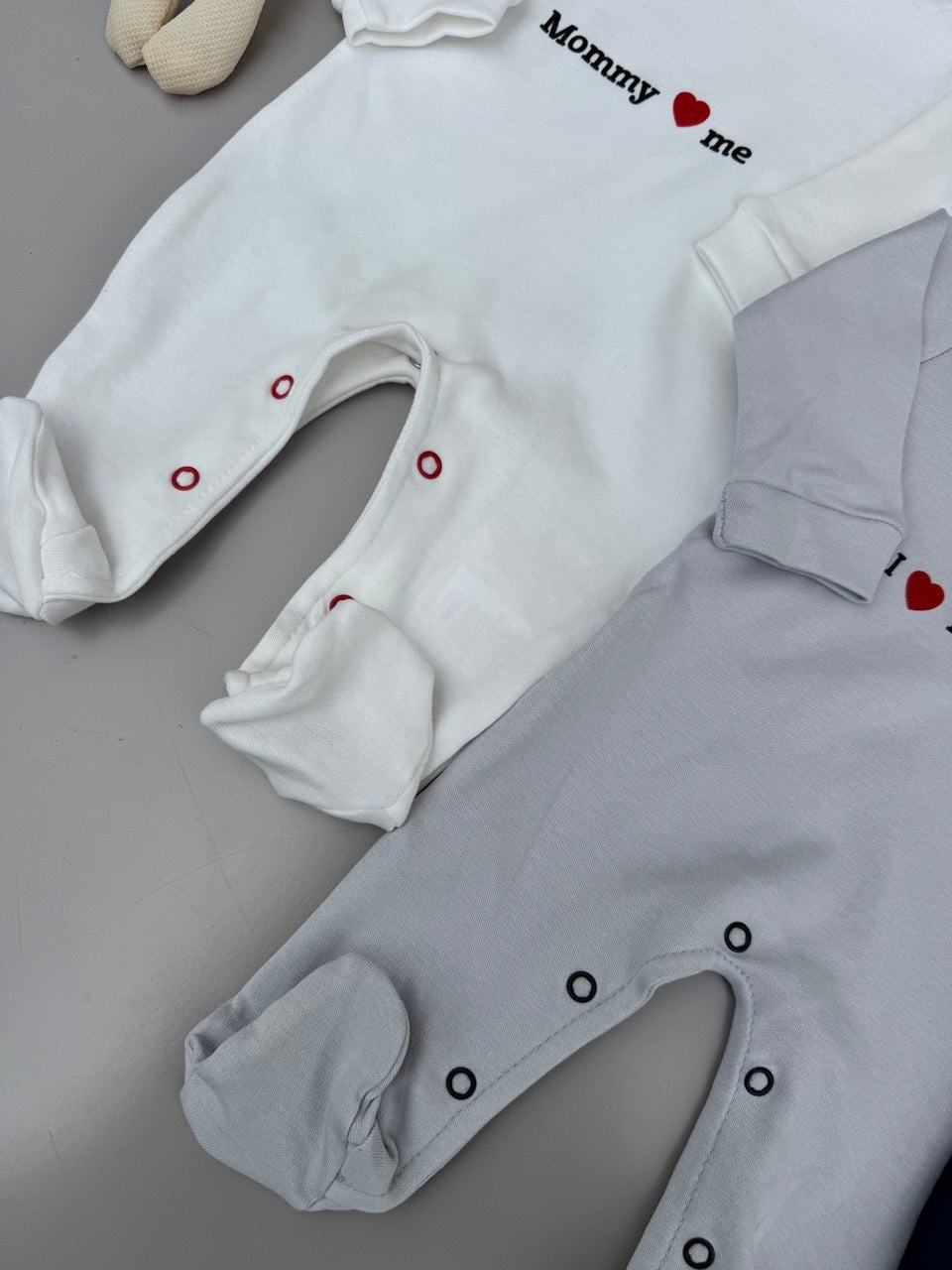 I Love Mom And Dad Cotton  baby Overalls