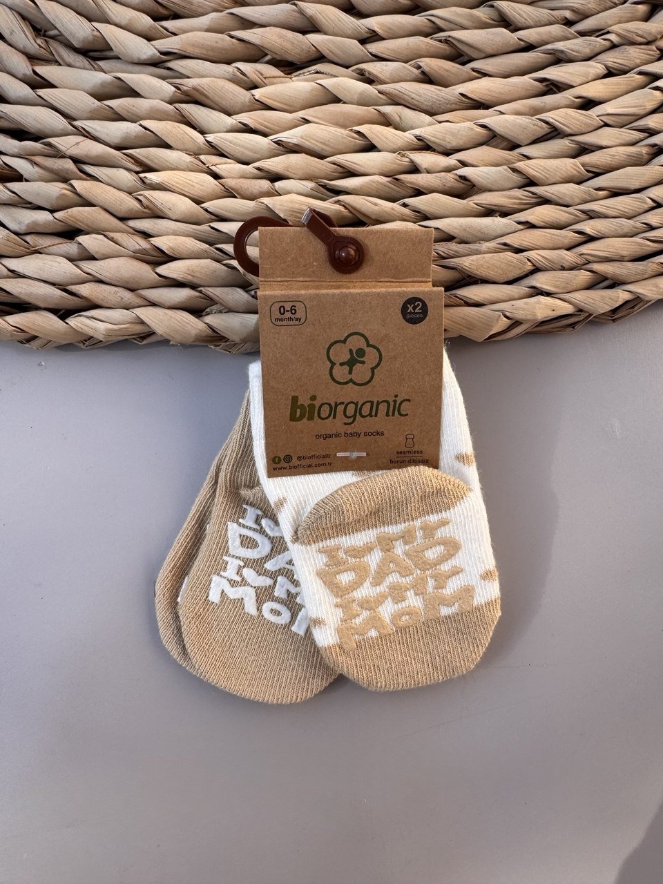 I love Mom And Dad Cotton 2 pairs Of Socks - Bambino land