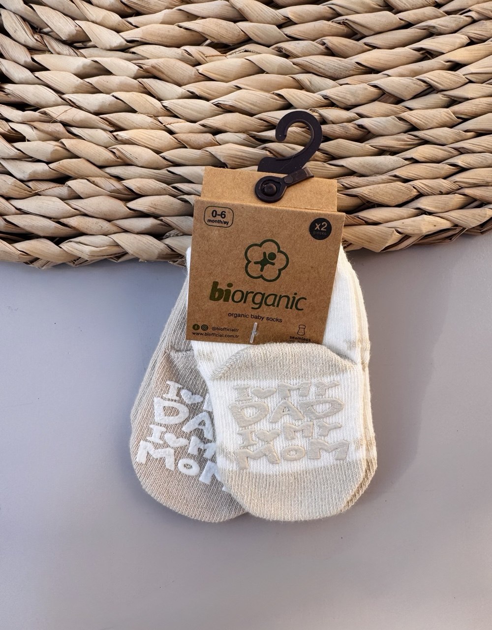 I love Mom And Dad Cotton 2 pairs Of Socks