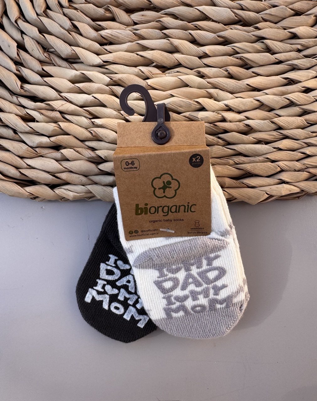 I love Mom And Dad Cotton 2 pairs Of Socks - Bambino land