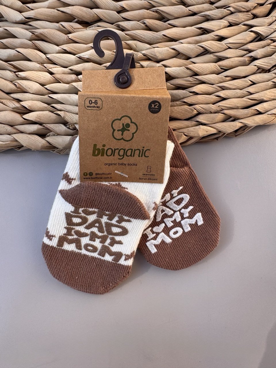 I love Mom And Dad Cotton 2 pairs Of Socks - Bambino land