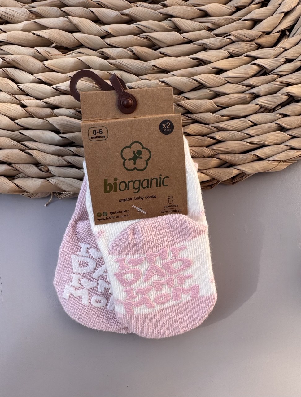 I love Mom And Dad Cotton 2 pairs Of Socks