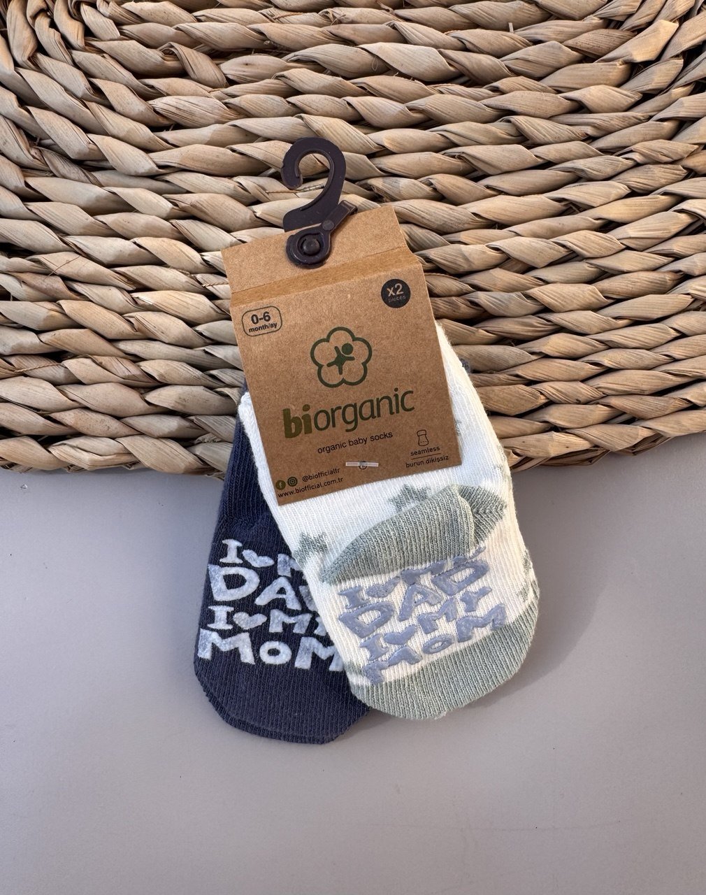 I love Mom And Dad Cotton 2 pairs Of Socks - Bambino land
