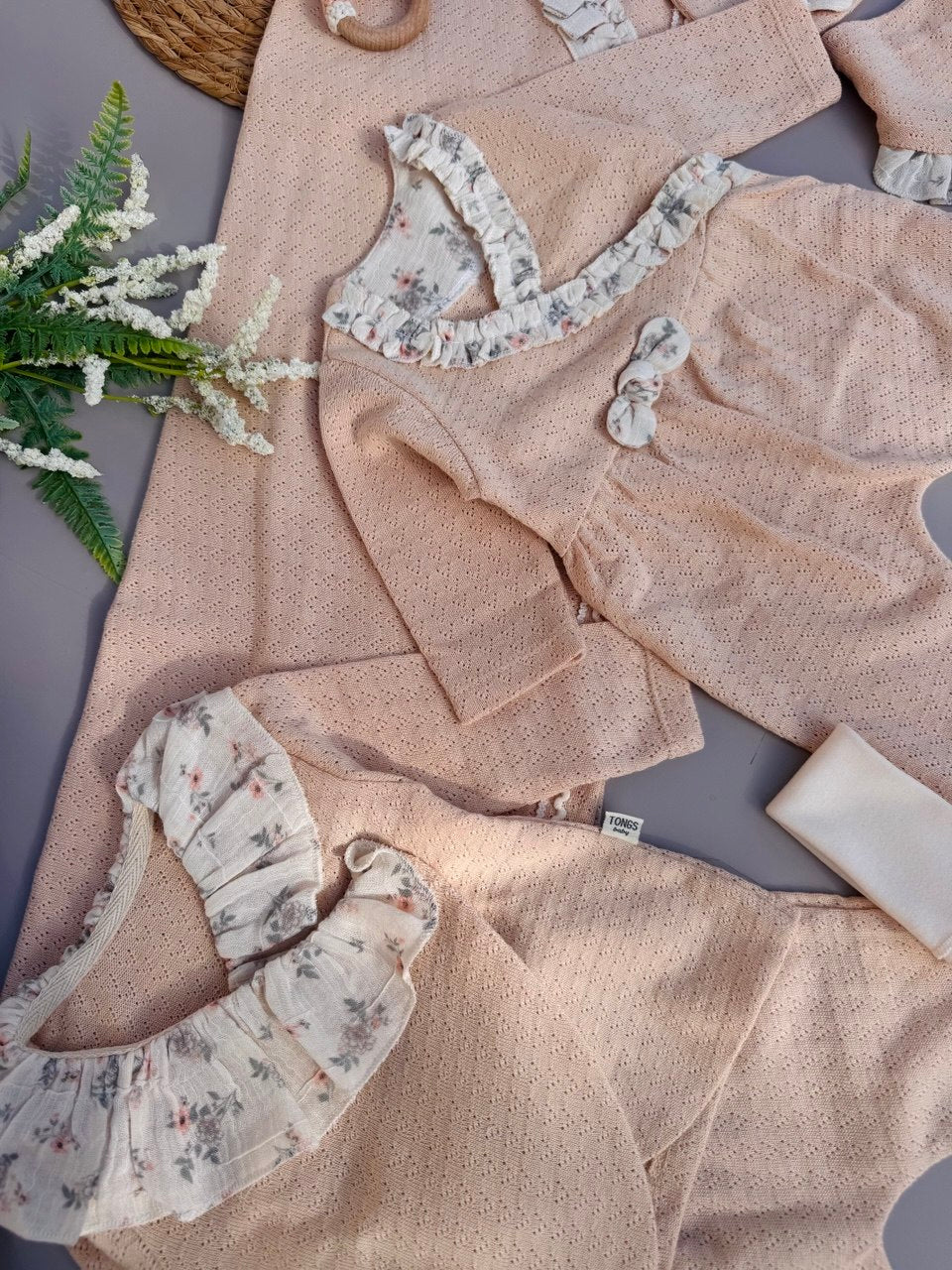 Peach Color Flowers Hospital Set 10 Pcs