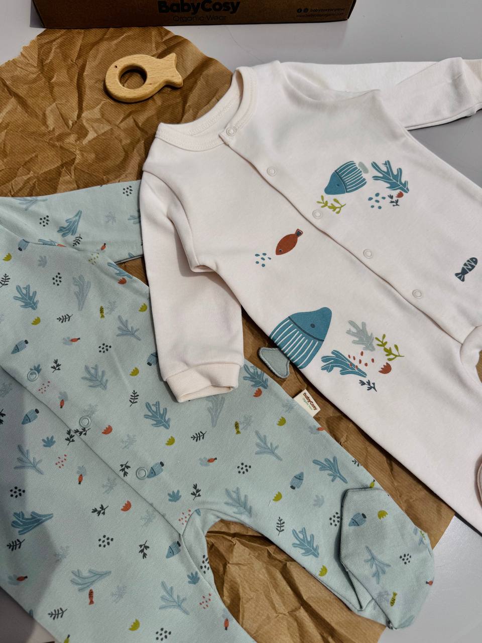 Green Fishes 2 organic Cotton Overalls ( GOTS certified )