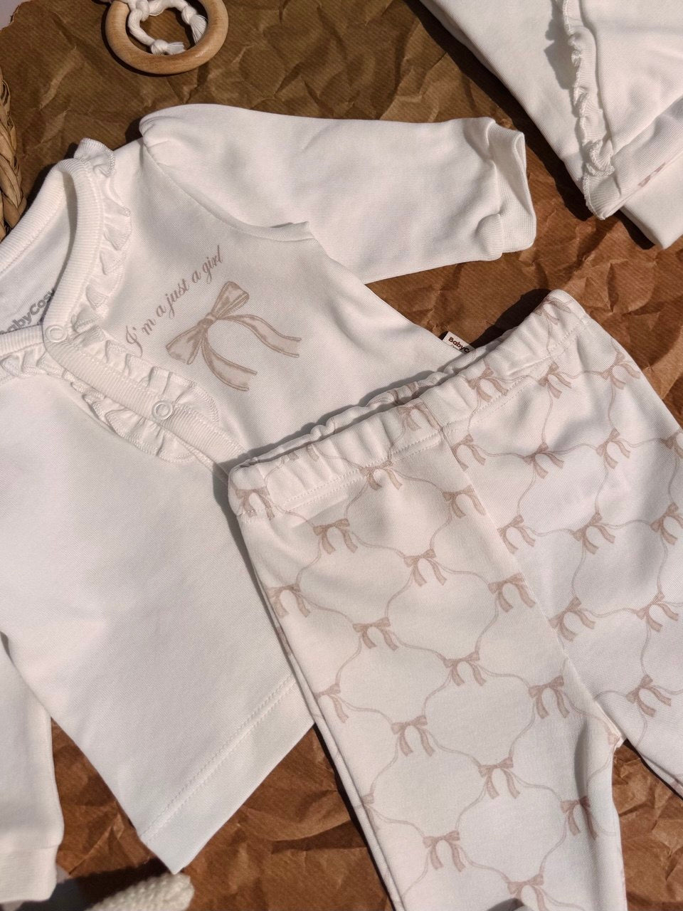 I'm Just A Girl Bows Set 3 Pcs Organic Cotton
