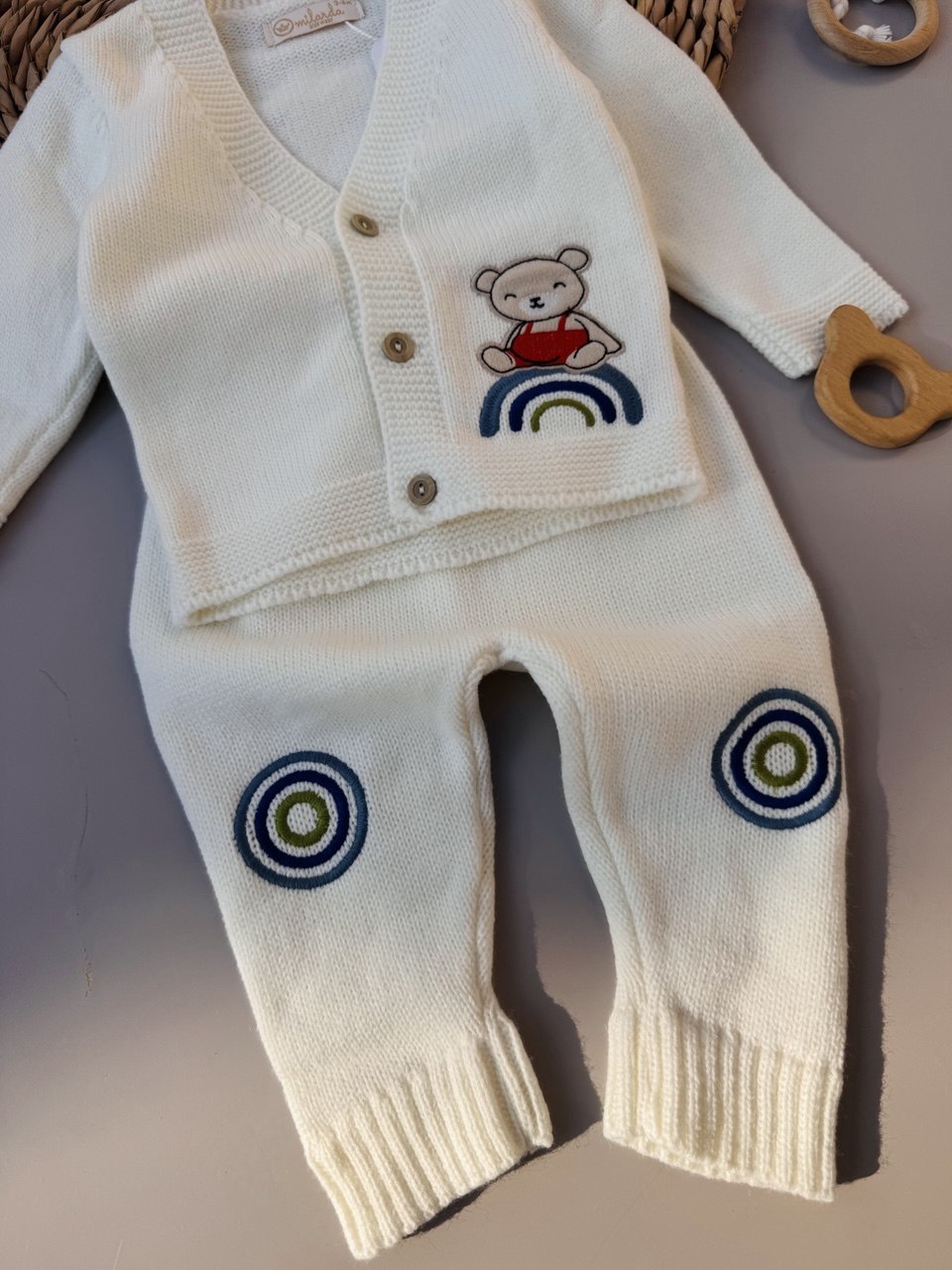 Off-White Bear Soft Wool Set 2 Pcs
