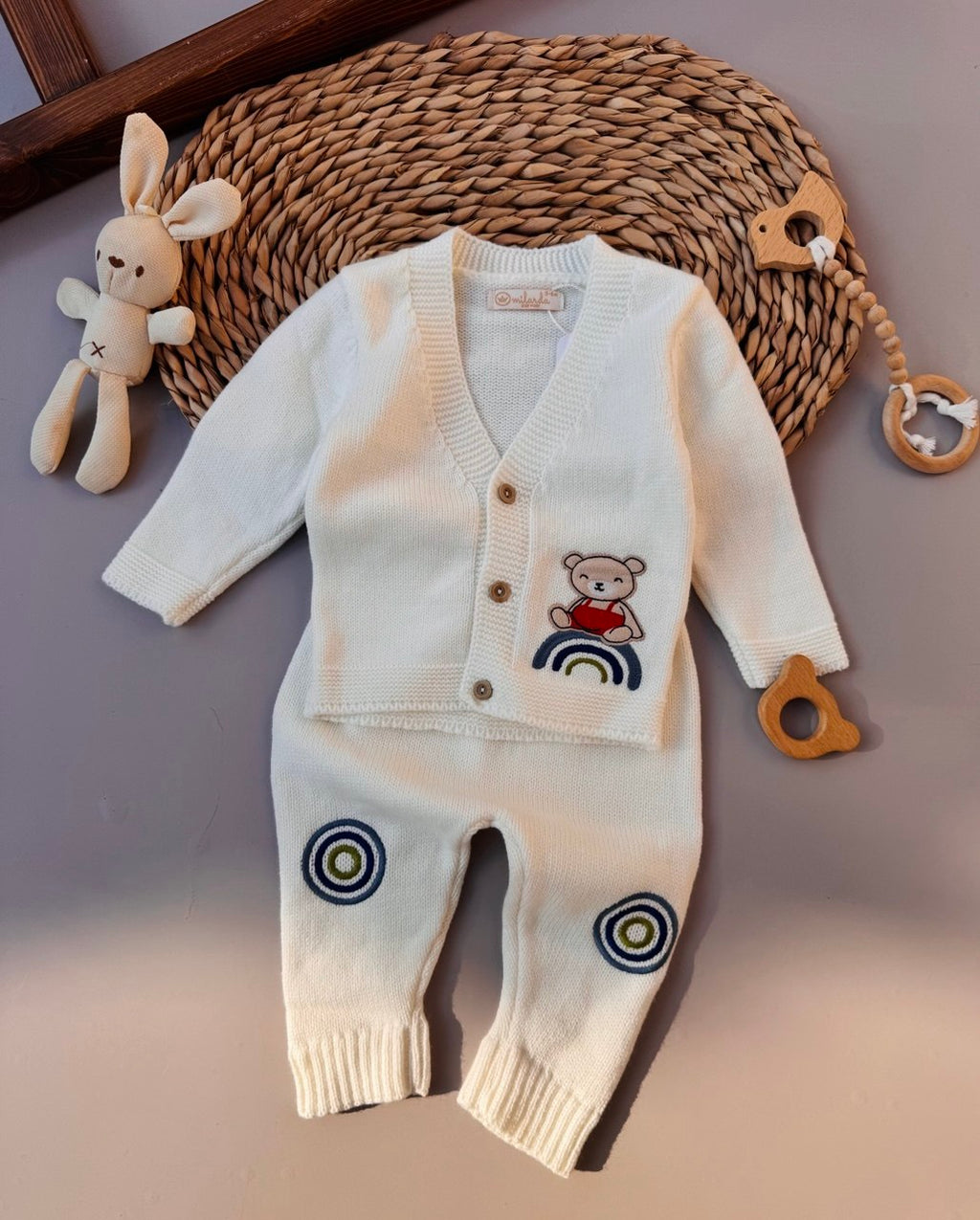 Off-White Bear Soft Wool Set 2 Pcs