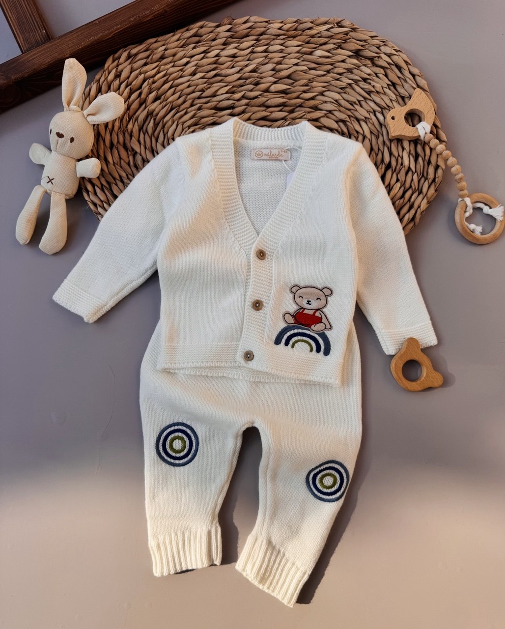 Off-White Bear Soft Wool Set 2 Pcs