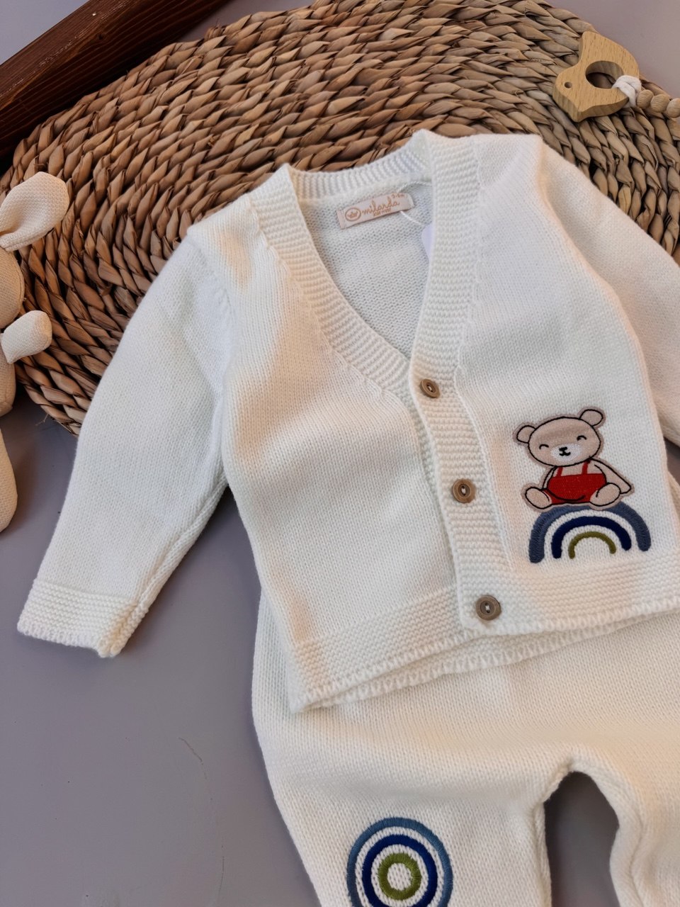 Off-White Bear Soft Wool Set 2 Pcs